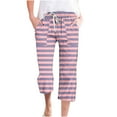 thumbnail image 2 of QSXADF Women's Wide Leg Capris Straight Leg Capris Graphic Drawstring Casual Loose Wide Leg Straight Capris Pants With Pockets Daily Wear Women's Pants, 2 of 5