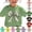Green, variant on ATOGUTA Tshirt Girls Kids Summer St. Patrick's Day Crewneck Tops Casual Tees Purple, Size 3T-15