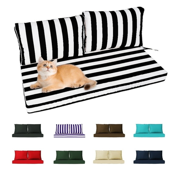 Outdoor Loveseat Cushion Set, 48 x 24, Water Repellent, Fade Resistant, Couch love seat
