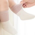 thumbnail image 4 of Calcetines Laklulu para bebés, niños y niñas: 5 pares de calcetines de algodón de punto grueso, cálidos y sin costuras para niños pequeños, calcetines de algodón para niños, 4 of 5