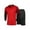 A Red, variant on iiniim Kids Boys Goalkeeper Uniform Set Long Sleeve Padded Goalie Shirt Shorts 6-13 Black 9-10