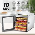 thumbnail image 2 of Deshidratador de alimentos Cercker 8 bandejas de acero inoxidable 500W 190ºF, 2 of 8