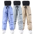 thumbnail image 2 of Pantalones de esquí para hombre y mujer, de invierno, para exteriores, a prueba de viento, impermeables, cálidos, de una sola tabla, pantalones de esquí de doble tabla, 2 of 6