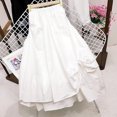 thumbnail image 2 of Sngxgn Skirt for Women High Waist A line Summer Fall Skirts(White,XXL), 2 of 8