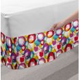 thumbnail image 2 of Paint Bed Skirt, Round Blemishes in Various Colors Sea Green Tone, Elastic Bedskirt Dust Ruffle Wrap Around for Bedding Decor, 4 Sizes, Multicolro, by Ambesonne, 2 of 2