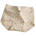 thumbnail image 5 of WEIWEN Seamless Underwear for Women Soft Breathable Bowknot Ribbed High Waist Cotton Crotch Panties Lifting Full Coverage Briefs Women's Underwear #03-Beige, 3XL, 5 of 5