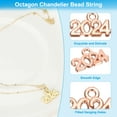 thumbnail image 3 of Uxcell 2024 Graduation Tassel Charm, 48 Pcs Alloy Mini Letter Charm, Rose Gold, 3 of 6