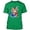 Irish Green, variant on American Flag Kitty Man T-shirt Funny Black Tee Small