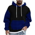 thumbnail image 2 of Mens Big & Tall Hoodies Plus Size M-5X Fleece Lined Sweatshirts with Pockets Pullover Long Sleeve Plaid Printed Thermal Athletic Workout Hoodie Tops, 2 of 5