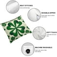 thumbnail image 4 of COMIO  Clover Envelope St Patricks Day White Throw Pillow Cover, Shamrock Cushion Case Decoration for Sofa Couch&nbsp;2pc, 4 of 6