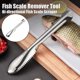 thumbnail image 2 of Raspador de escamas de pescado de acero inoxidable, herramienta de cocina con agarre cómodo para el hogar., 2 of 7