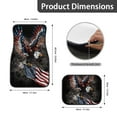 thumbnail image 6 of HUIACONG Car Floor Mats and Steering Wheel Cover Eagle US Flag Rubber Non-Slip Easy to Install Full Set Front & Rear Car Seat Covers for Additional Protection Car Mats Full Set 9 Pcs, 6 of 8