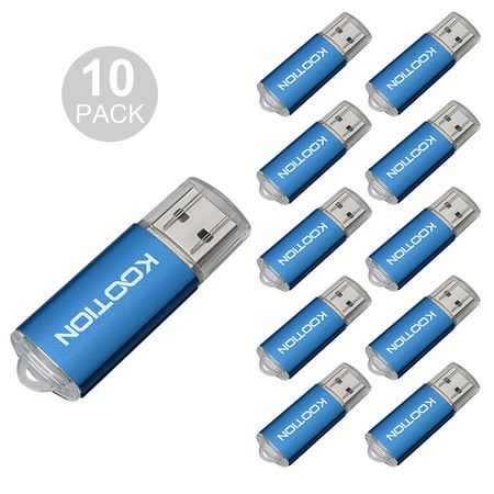 KOOTION 10Pack 16GB USB Flash Drive Memory Stick Fold Storage Thumb Pen Drive Swivel,