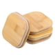 thumbnail image 1 of ColoMX 4 botes de vidrio con tapas de bambú, frascos de vidrio para almacenamiento en la cocina, tapas herméticas para té, café, azúcar y conservación de alimentos., 1 of 7