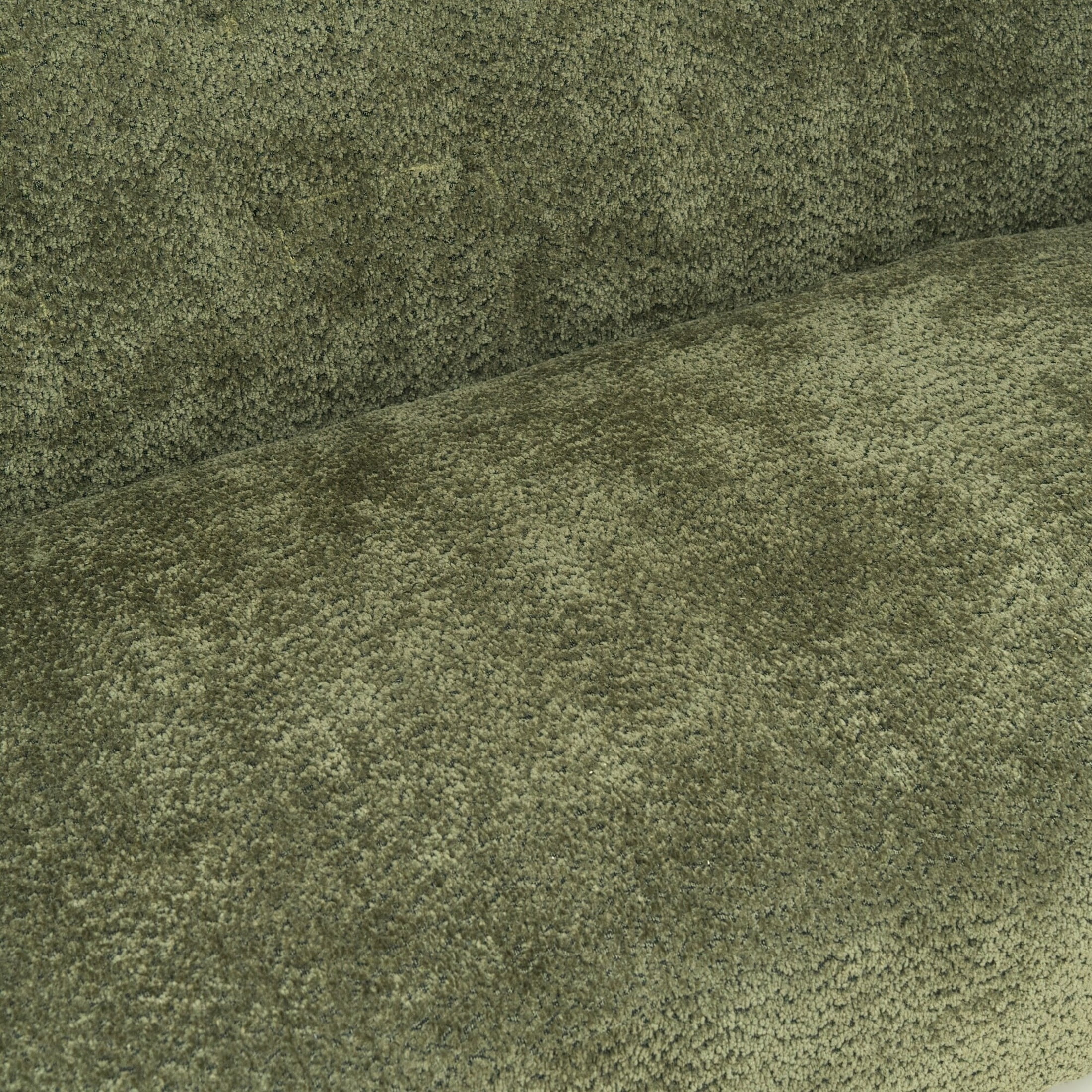 Noble House Avichai 58" Nordic Style Loveseat, Chenille Accent Sofa with Curved Tufted Backrest for Living Room, Olive Green