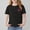 Black, variant on Amidoa Girls Short Sleeve Crewneck Summer Graphic T Shirts Casual Kids Tops Black Size 5T
