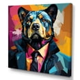 thumbnail image 2 of Designart "Bear in a Suit Portrait" Animals Wall Art - Modern Yellow Bear Living Room Canvas Art, 2 of 6