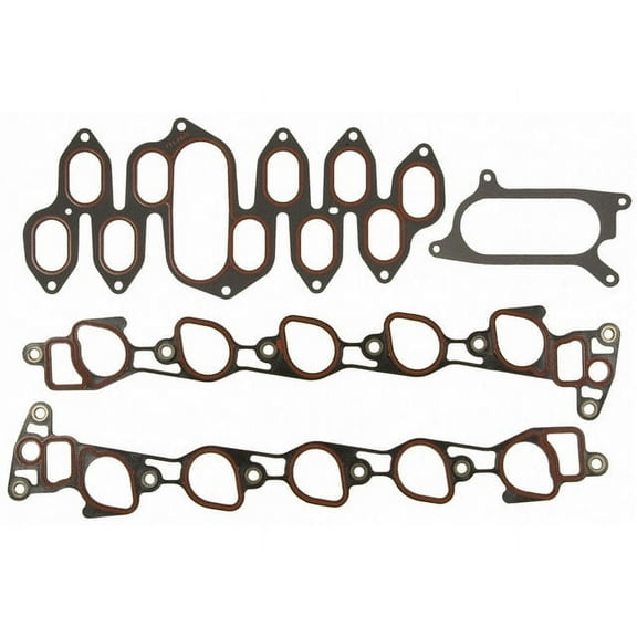 Lower and Upper Intake Manifold Gasket Set - Compatible with 1999 Ford F-250 Super Duty 6.8L V10