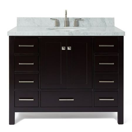 Ariel A043s-Vo Cambridge 43" Free Standing Single Basin Vanity Set - Brown