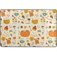 thumbnail image 4 of SKYSONIC Autumn Theme Non-Slip Area Rug, Pumpkin Orange Floor Carpet Comfort Floor Mats Decor for Indoor Front Porch Living Room Bedroom Kitchen, 36"x24", 4 of 7