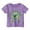 Purple, variant on Toddler Girls Summer Casual Tops Crew Neck T Shirts Four Leaf Clover Print Casual T Shirt Size 3-4T ,Black