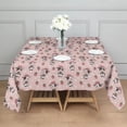 thumbnail image 3 of Pink Cow Strawberry Hat Pattern Square Tablecloth,Waterproof Square Table Cover,Wipeable Spillproof Washable Table Cover for Home Kitchen Party Decor 52"x52"(132x132cm), 3 of 6