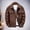 Coffee, variant on Azrian Men's Denim Jacket with Button Front and Adjustable Cuffs Men Casual Fashion Turn-down Collar Down Button Cardigan Have Pockets Jacket