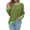 Green, variant on Knit Long Sleeve T Shirt Fashion Patchwork Crewneck Casual Top Blouse Tee Shirt For Daily Wear Stylish Cozy Women's Dailywear