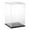 Black Base, variant on Plymor Clear Acrylic Display Case with No Base, 8" W x 8" D x 12" H