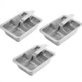 thumbnail image 1 of Paquete de 3 Bandejas para Cubitos de Hielo de 6 Ranuras con Asa de Fácil Liberación. Bandeja de Acero Inoxidable para Hacer Cubitos de Hielo de Tipo., 1 of 5