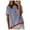 Blue, variant on GEWSEY Womens Tops Casual Summer Crewneck Short Sleeve Striped Color Block Knit High Low Trendy Pullover Sweaters Bronze,XL