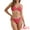 Roes Red, variant on Women's O Ring Ribbed Bikini Sets Large White