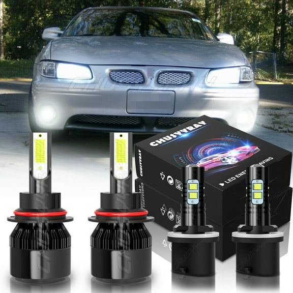 For Dodge Dakota 1998 1999 2000 White 9007 LED Headlight 880 Fog Light Bulbs Kit