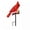 E001- Style A, variant on Yard Art Outdoor and Garden, Outdoor Yard Decorations, Garden Sculptures and Decor, Garden Decor for Outside, 14X8 Inch Flat Cardinal Red Bird Metal Ground Stake for Outdoor,