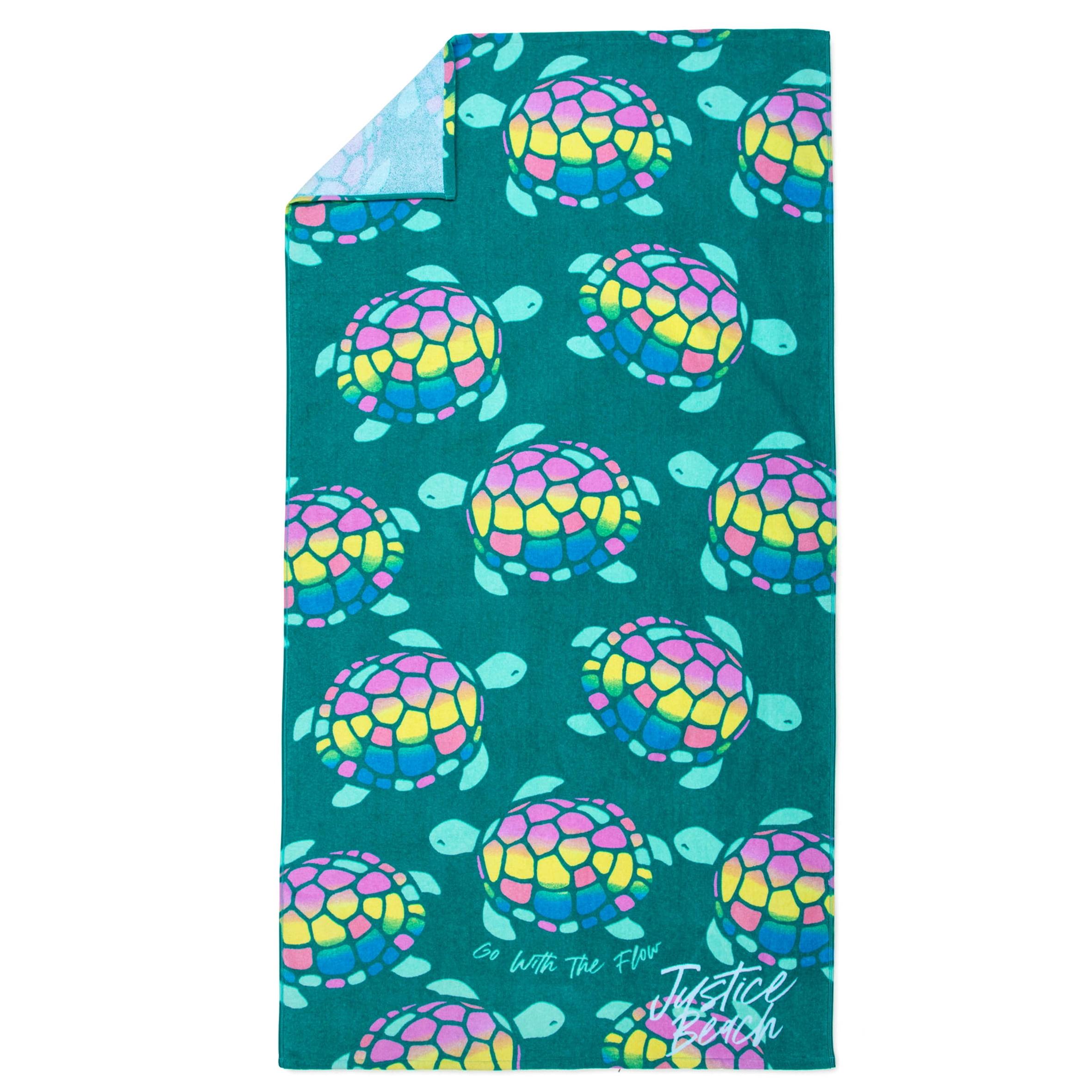 Justice Beach Towel, 100% Cotton, 64 x 34, Turtles