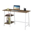 thumbnail image 6 of Convenience Concepts Designs2Go 29.25" Trestle Desk w/ Removable Shelves, Driftwood/White, All Ages, 6 of 8