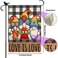 thumbnail image 6 of Love is Love Three Gnomes Pride Garden Flag Double Sided Gay Pride Lesbian LGBT Pride Small Yard Flag Outdoor Decoration 12.5 x 18 Inch, 6 of 6