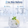 thumbnail image 4 of Snowyermine Countertop Ice Maker with Handle, 26 lbs/24H Portable Ice Machine, 2 Bullet Ice Sizes, 9 Cubes in 6 Minutes, Self-Cleaning for Home, Bar, RV and Camping, 4 of 10