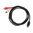 thumbnail image 4 of 4 Pin To 2  Cable, 4.9ft Plug and Play High Accuracy Tight Connection 4Pin Male To 2RCA Male Cable   for TV for Set Top Boxes, 4 of 8