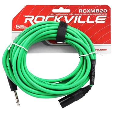 4 Rockville RCXMB1.5BL Blue 1.5' Male REAN XLR to 1/4'' TRS Balanced Cables 4 Rockville RCXMB1.5BL Blue 1.5' Male REAN XLR to 1/4'' TRS Balanced Cables