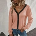 thumbnail image 2 of Ketyyh-chn99 Cardigans Long Sleeve Button Down Knit Sweater Coat Outwear with Pockets Rose Gold,XL, 2 of 5