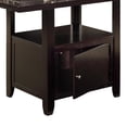 thumbnail image 2 of Benjara Faux Marble Top Counter Height Table With Bottom Compartment- Brown, 2 of 8