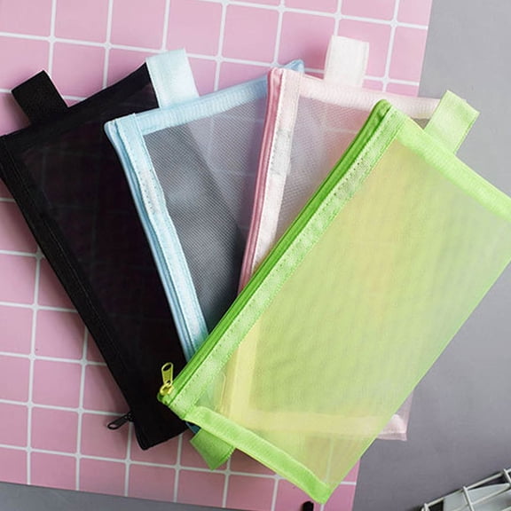 Mesh Zipper Pouch Bags for Classroom, Small Pencil Pouch Organizer, Zipper Pouches for School Supplies.