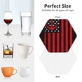 thumbnail image 6 of Honeii Nautical American Flag print Leather Coaster Set of 4, ideal for safeguarding your furniture from drinks spills and effortless cleanup-Hexagon, 6 of 6