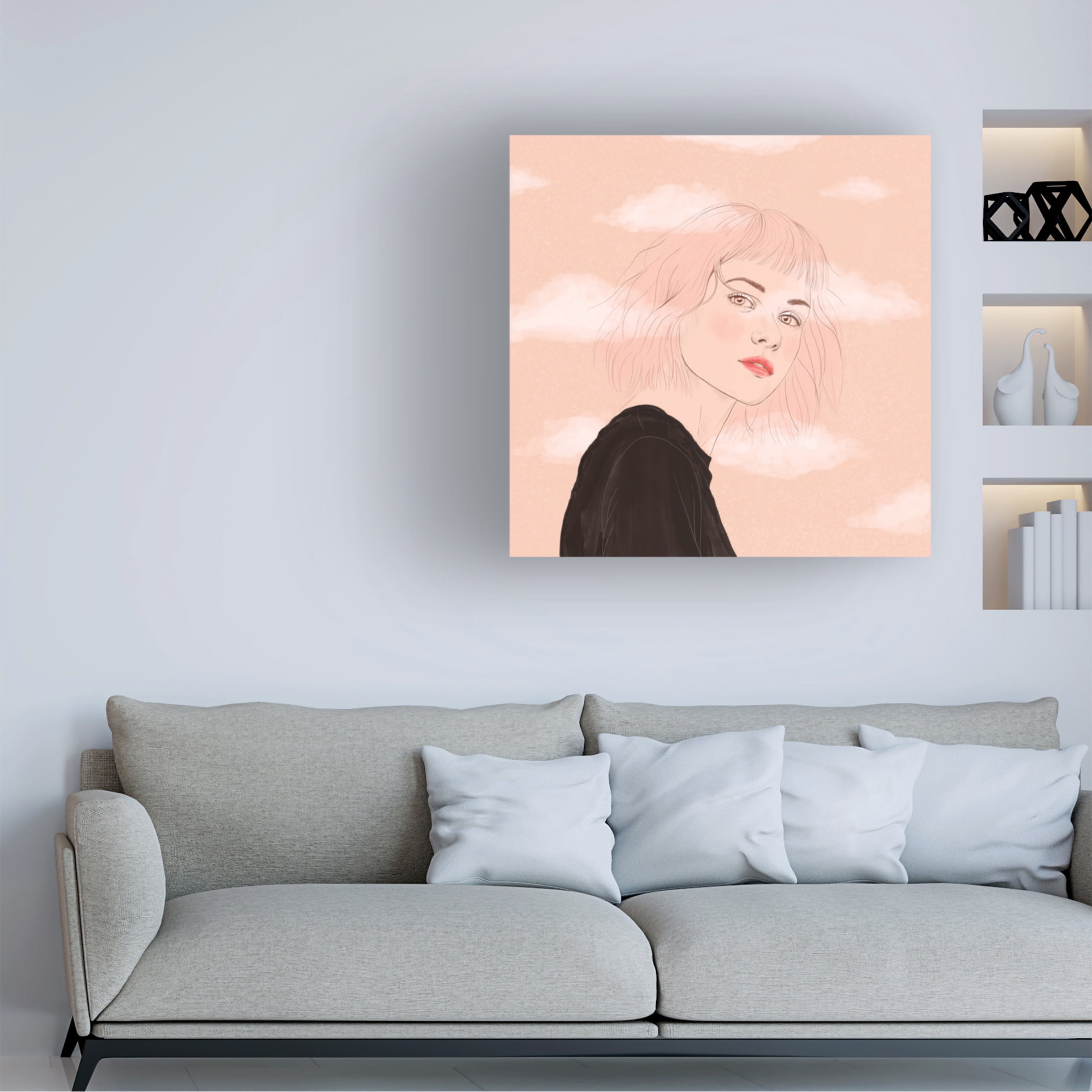 Trademark Fine Art Petra Holikova Head in the Clouds Canvas Wall Art