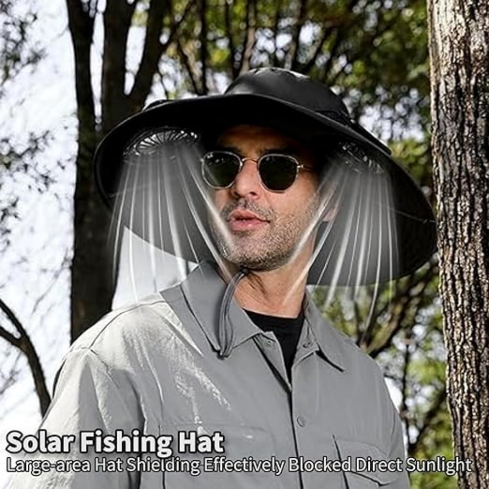 Solhalo FanHat SolarPowered Cooling Hat,Features a dual-power cooling system, adjustable and detachable fan, sun and wind protection, durability and breathability, suitable for summer hiking