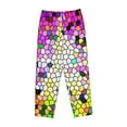 thumbnail image 4 of Bingfone Pajamas For Women,Colorful Tie Dye Stained Glass 3 Pajama Pants With Pockets-Small, 4 of 9