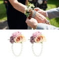 thumbnail image 3 of Flor de Muñeca de Perlas de Imitación, Pulsera de Boda, Flor de Arte de Simulación, Flor de Muñeca de Banda de Simulación para Boda, Baile, Celebacia de Rugreso a Casa,, 3 of 7