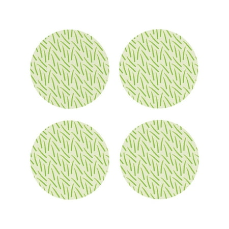 

Drink Coasters Set of 4 Asparagus green Pattern Leather Coasters for Coffee Table Protector Heat Resistant Cute Coasters for Home Decor Housewarming Gifts Bar Kitchen 4 Inch Round Shape