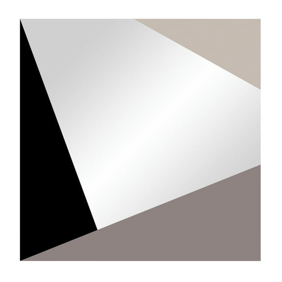 Modern Colorblocked Square Frameless Wall Mirror 22"x22" by Patton Wall Decor